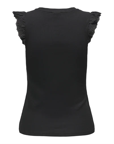 JDY - JDYSofia Frill Top - Black